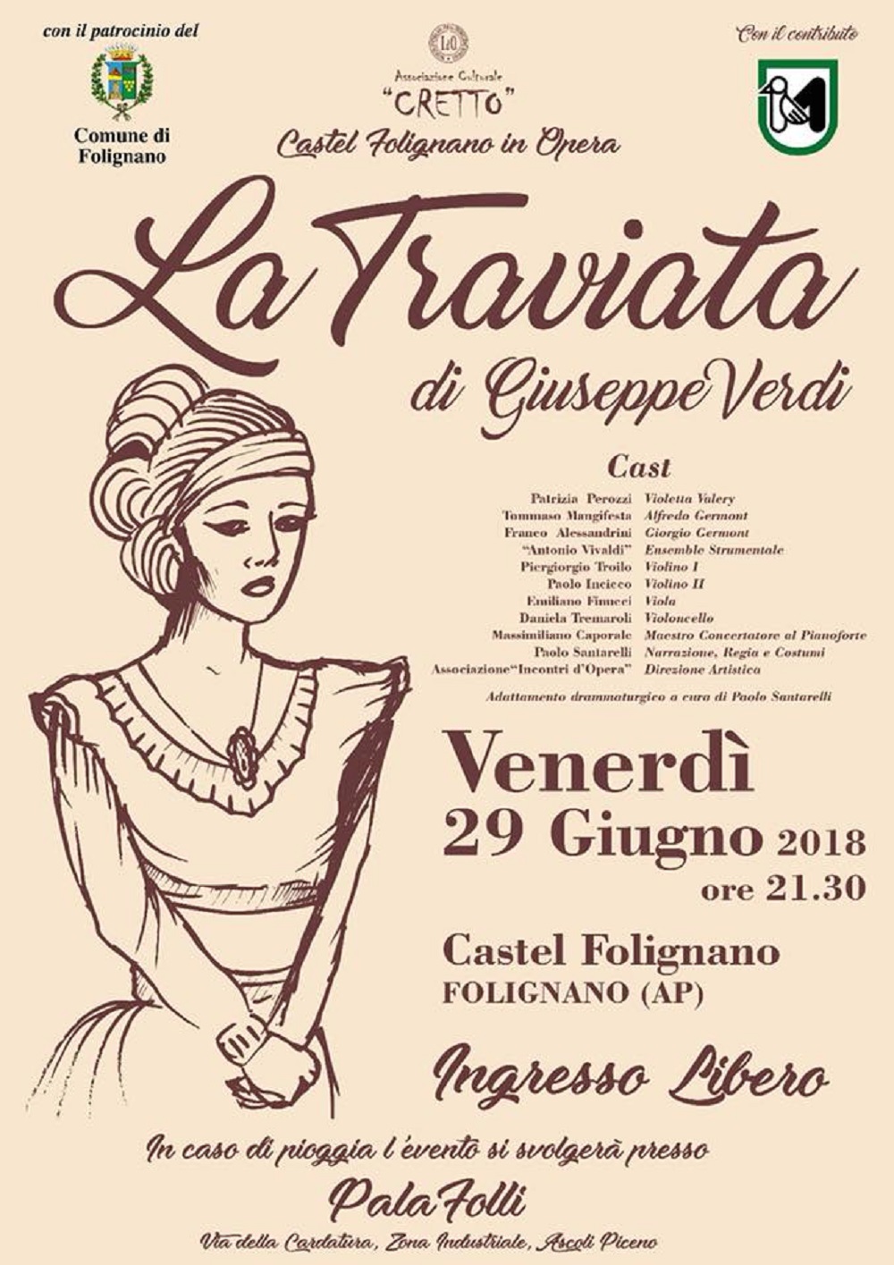 Castel Folignano In Opera Il 29 Giugno In Scena La Traviata Di Giuseppe Verdi Piceno Oggi